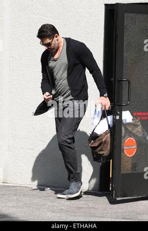 Joe Manganiello leaves the gym  Featuring: Joe Maganiello Where: Los Angeles, California, United States When: 23 Feb 2015 Credit: Owen Beiny/WENN.com Stock Photo