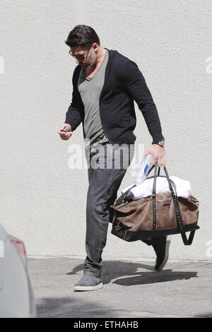 Joe Manganiello leaves the gym  Featuring: Joe Maganiello Where: Los Angeles, California, United States When: 23 Feb 2015 Credit: Owen Beiny/WENN.com Stock Photo