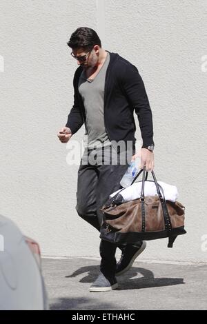 Joe Manganiello leaves the gym  Featuring: Joe Maganiello Where: Los Angeles, California, United States When: 23 Feb 2015 Credit: Owen Beiny/WENN.com Stock Photo