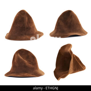 Brown hat isolated Stock Photo