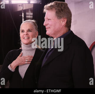 The stars of the 1970 film Love Story reunite during rehearsals for the upcoming tour production of Love Letters, at Shetler Studios.  Featuring: Ali MacGraw, Ryan O'Neal Where: New York, New York, United States When: 24 Feb 2015 Credit: Joseph Marzullo/WENN.com