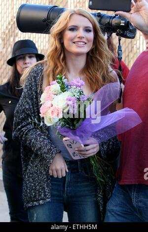 Bella Thorne seen arriving at ABC studios, Bella walks down to greet fans before she goes into Jimmy Kimmel Live.  Featuring: Bella Thorne Where: Los Angeles, California, United States When: 24 Feb 2015 Credit: Michael Wright/WENN.com Stock Photo