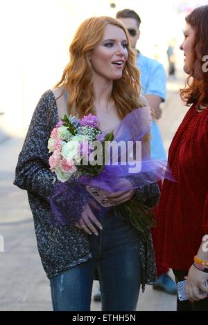 Bella Thorne seen arriving at ABC studios, Bella walks down to greet fans before she goes into Jimmy Kimmel Live.  Featuring: Bella Thorne Where: Los Angeles, California, United States When: 24 Feb 2015 Credit: Michael Wright/WENN.com Stock Photo