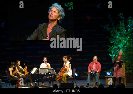 Mozart concert on stage at Hay Festival 2015 Stock Photo