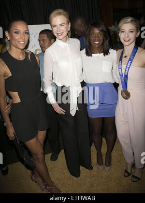 Celebrities attends 3rd annual 'Gold Meets Golden' at Equinox Sports Club – West LA Flagship Lounge.  Featuring: Lolo Jones, Nicole Kidman, Alysia Montano, Gracie Gold Where: Los Angeles, California, United States When: 21 Feb 2015 Credit: Brian To/WENN.com Stock Photo