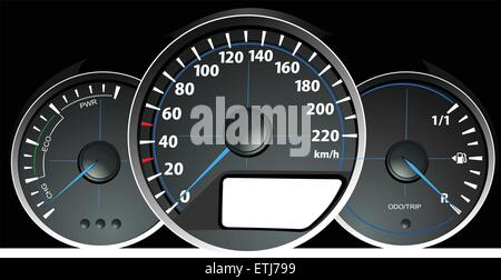 Speedometer. Accelerating Dashboard. Vector illustrator Stock Vector