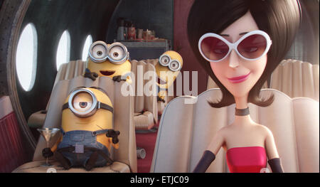 Minions is an upcoming 2015 American 3D computer-animated comedy film.  This photograph is for editorial use only and is the copyright of the film company and/or the photographer assigned by the film or production company and can only be reproduced by publications in conjunction with the promotion of the above Film. A Mandatory Credit to the film company is required. The Photographer should also be credited when known. Stock Photo