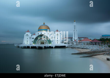 Masjid selat Mosque in Malacca Malaysia Stock Photo