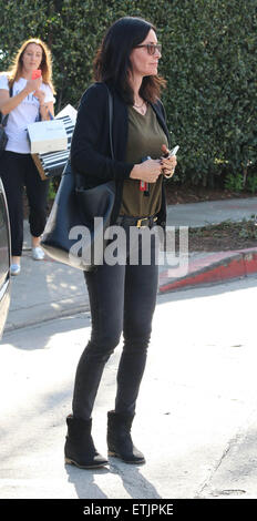 Courteney Cox arriving for a lunch meeting at Italian restaurant Cecconi's in Los Angeles  Featuring: Courteney Cox Where: Los Angeles, California, United States When: 03 Mar 2015 Credit: WENN.com Stock Photo