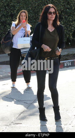 Courteney Cox arriving for a lunch meeting at Italian restaurant Cecconi's in Los Angeles  Featuring: Courteney Cox Where: Los Angeles, California, United States When: 03 Mar 2015 Credit: WENN.com Stock Photo