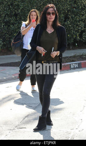 Courteney Cox arriving for a lunch meeting at Italian restaurant Cecconi's in Los Angeles  Featuring: Courteney Cox Where: Los Angeles, California, United States When: 03 Mar 2015 Credit: WENN.com Stock Photo