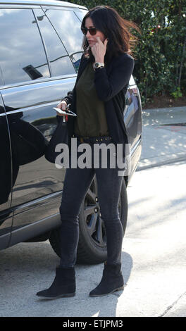 Courteney Cox arriving for a lunch meeting at Italian restaurant Cecconi's in Los Angeles  Featuring: Courteney Cox Where: Los Angeles, California, United States When: 03 Mar 2015 Credit: WENN.com Stock Photo