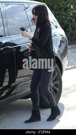 Courteney Cox arriving for a lunch meeting at Italian restaurant Cecconi's in Los Angeles  Featuring: Courteney Cox Where: Los Angeles, California, United States When: 03 Mar 2015 Credit: WENN.com Stock Photo