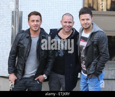 911 outside the the ITV Studios  Featuring: 911, Lee Brennan, Jimmy Constable, Spike Dawbarn Where: London, United Kingdom When: 05 Mar 2015 Credit: Rocky/WENN.com Stock Photo