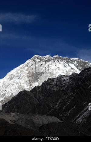 Summit of Nuptse mountain (7864 M), Everest base camp trek, Sagarmatha ...