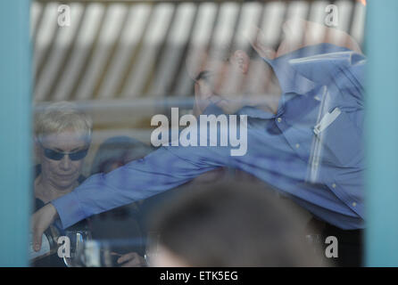 Annie Lennox and Mitchell Besser spotted out to lunch at Mediterraneo restaurant  Featuring: Annie Lennox Where: London, United Kingdom When: 07 Mar 2015 Credit: WENN.com Stock Photo