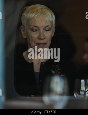 Annie Lennox and Mitchell Besser spotted out to lunch at Mediterraneo restaurant  Featuring: Annie Lennox Where: London, United Kingdom When: 07 Mar 2015 Credit: WENN.com Stock Photo