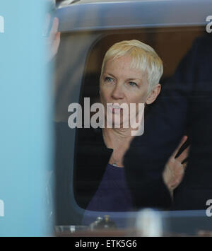 Annie Lennox and Mitchell Besser spotted out to lunch at Mediterraneo restaurant  Featuring: Annie Lennox Where: London, United Kingdom When: 07 Mar 2015 Credit: WENN.com Stock Photo