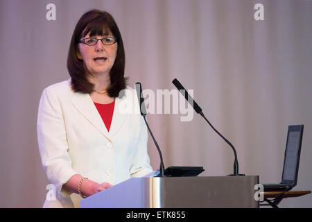 Welsh Labour AM for Wrexham Lesley Griffiths. Minister for Communities and Tackling Poverty. Stock Photo