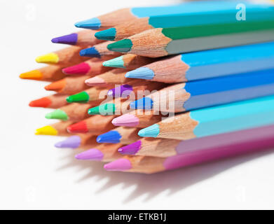 Collection of the colorful pencils Stock Photo