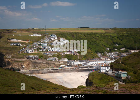 Portreath in Cornwall as seen from Western Hill Stock Photo