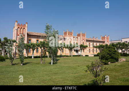 Vichy Catalán spa. Neomudejar. XIXth century. Caldes de Malavella Stock Photo