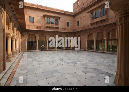 Lalgarh Palace Heritage Hotel, Bikaner, Rajasthan, India Stock Photo