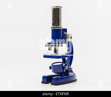 Educational children's microscope on white. Stock Photo