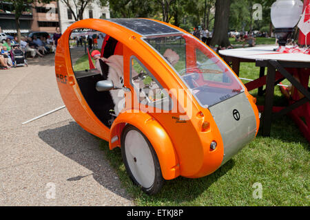 ELF, solar powered electric vehicle, by Organic Transit - USA Stock Photo
