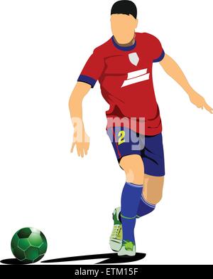 Soccer Player Illustration Stock Vector Image & Art - Alamy