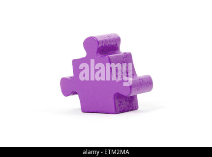 Large jigsaw puzzle piece, isolated on white Stock Photo