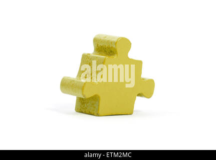 Large jigsaw puzzle piece, isolated on white Stock Photo