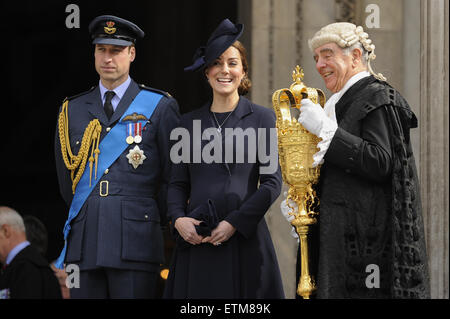 Members of the Royal family  attends the commemoration service to mark the end of combat operations in Afghanistan at St.Paul's Cathedral in London.  Featuring: Prince William Duke of Cambridge, cath Where: London, United Kingdom When: 13 Mar 2015 Credit: Euan Cherry/WENN.com Stock Photo
