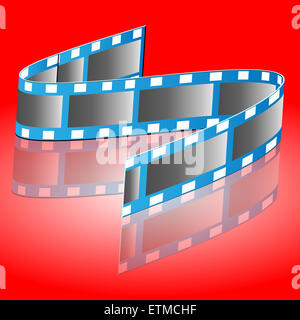 Reel of film. Cinema and movie,  video and entertainment, vector graphic illustration Stock Photo