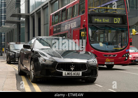 Maserati Ghibli parked on a London Street Stock Photo