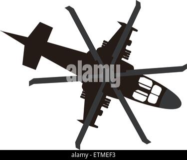 Helicopter icon. Top view Stock Vector