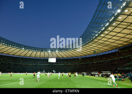 DFB Cup final 2015, Olympic Stadium in the evening, Berlin, Germany Stock Photo