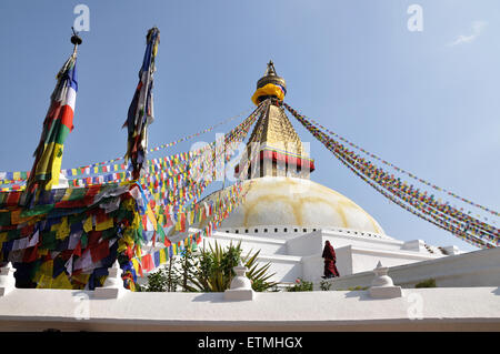 Boudhanath Stupa, Kathmandu, Before the 2015 Earthquake Stock Photo