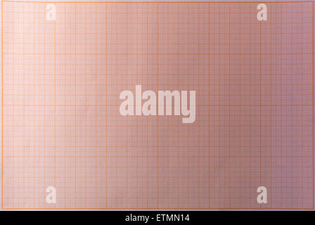 Pink blank school graph paper in seamless overhead position Stock Photo