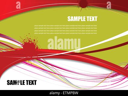 Red, Green and Yellow grunge background. Vector illustration Stock Vector