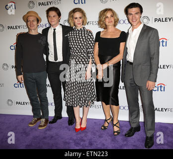 Celebrities attend The Paley Center For Media's 32nd Annual PALEYFEST LA - Closing Night Presentation: 'American Horror Story: Freak Show' arrivals at The Dolby Theatre.  Featuring: Denis O’Hare, Evan Peters, Sarah Paulson, Jessica Lange, Finn Wittrock Where: Los Angeles, California, United States When: 15 Mar 2015 Credit: Brian To/WENN.com Stock Photo