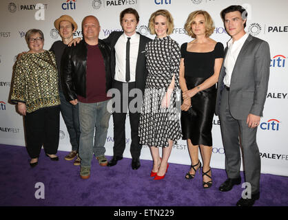 Celebrities attend The Paley Center For Media's 32nd Annual PALEYFEST LA - Closing Night Presentation: 'American Horror Story: Freak Show' arrivals at The Dolby Theatre.  Featuring: Kathy Bates, Denis O’Hare, Michael Chiklis, Evan Peters, Sarah Paulson, Jessica Lange, Finn Wittrock Where: Los Angeles, California, United States When: 15 Mar 2015 Credit: Brian To/WENN.com Stock Photo