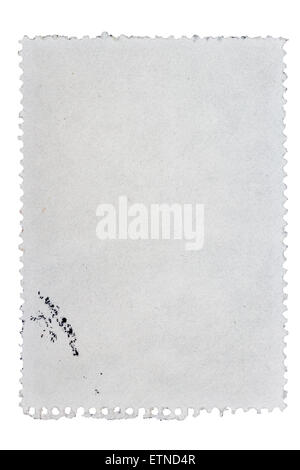 Photo Backside Stamp Reverse side of a postage stamp cutout on white background Stock Photo ...