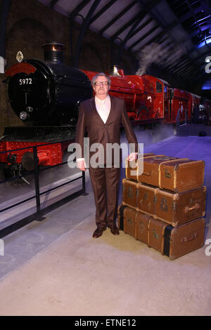 Harry Potter Studio Tour launches Hogwarts Express and Platform 9 3/4  Featuring: Mark Williams Where: Watford, United Kingdom When: 17 Mar 2015 Credit: Lia Toby/WENN.com Stock Photo