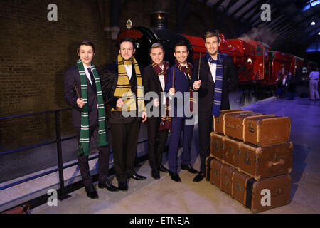 Harry Potter Studio Tour launches Hogwarts Express and Platform 9 3/4  Featuring: Collabro Where: Watford, United Kingdom When: 17 Mar 2015 Credit: Lia Toby/WENN.com Stock Photo