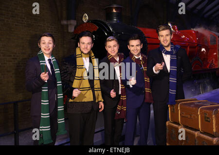 Harry Potter Studio Tour launches Hogwarts Express and Platform 9 3/4  Featuring: Collabro Where: Watford, United Kingdom When: 17 Mar 2015 Credit: Lia Toby/WENN.com Stock Photo