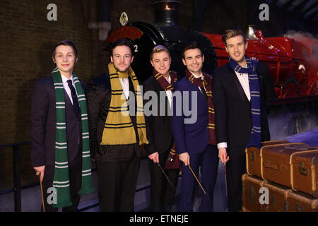 Harry Potter Studio Tour launches Hogwarts Express and Platform 9 3/4  Featuring: Collabro Where: Watford, United Kingdom When: 17 Mar 2015 Credit: Lia Toby/WENN.com Stock Photo