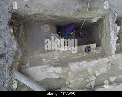 Bulgarian Archaeologists Work At Newly Found Giant Skeleton At The Main ...