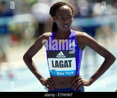 June 13, 2015; Randall's Island, NY, USA; Violah Lagat of Kenya prior to the women's 800m during the IAAF Diamond League Adidas Grand Prix at Icahn Stadium. Anthony Nesmith/Cal Sport Media Stock Photo