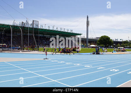 June 13, 2015; Randall's Island, NY, USA; A general view of Icahn Stadium during the IAAF Diamond League Adidas Grand Prix. Anthony Nesmith/Cal Sport Media Stock Photo